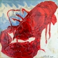 thumbnail image 2 of Ferrell, Erin McGee 26x26 Gold Ornate Wood Framed with Double Matting Museum Art Print Titled - Brilliant Maine Lobster II, 2 of 4