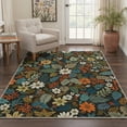 thumbnail image 6 of GENIMO 8'x10' Area Rug for Living Room, Large Machine Washable Non Slip Low Pile Rug for Bedroom Dining Room, Soft Floral, Forest Green, 6 of 7