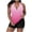Pink, variant on Women's Plus Size 2 Piece Swimsuit V Neck Sleeveless Gradient Print Tank Tops High Waist Shorts Modest Swimwear (XL, Black)