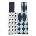 thumbnail image 1 of Top-handle Bags Plaid Polka Dot Pattern Women Knitting Purse for Work (Orange), 1 of 8