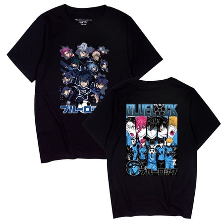 Duoxingbao Blue lock Anime Short-Sleeve Summer Pullover Sweatshirts for Men and Women, Couples XXS-4XL