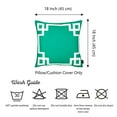 thumbnail image 6 of Geometric Green&White Square 18" x 18" Throw Pillow Cover, 6 of 7