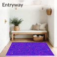 thumbnail image 3 of ODIKA 3'x5' Machine Washable Non-Slip Area Rug, Stream with Interlocking Stardust Trails High Traffic Rug with Pad, Purple, 468705, 3 of 8