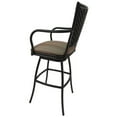 thumbnail image 2 of Indoor Extra Tall 35" Bar Stool Erin Brown Frame - Red Striped, 2 of 2
