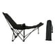 thumbnail image 4 of Silla de campamento reclinable con silla de salón de reposapiés removible con bolsa de transporte portátil para picnic viajes césped piscina de pesca Negro, 4 of 8