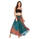 thumbnail image 2 of Falda bohemia larga estilo hippie de mujer Vestido gitano Boho Ropa Falda verde SM SunniMix Falda bohemia hippie larga, 2 of 8