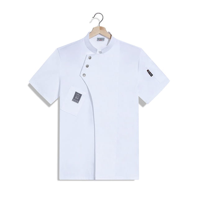 Catering Cooking White Shirt Restaurant Kitchen Chef T-shirt Baker Work Uniform Waiter Hotel Clothes Cook Jacket Cafe Overalls FWZ