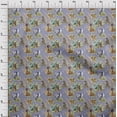 thumbnail image 4 of oneOone Cotton Poplin Bluish Violet Fabric Animal Sewing Craft Projects Fabric Prints By Yard 56 Inch Wide, 4 of 4