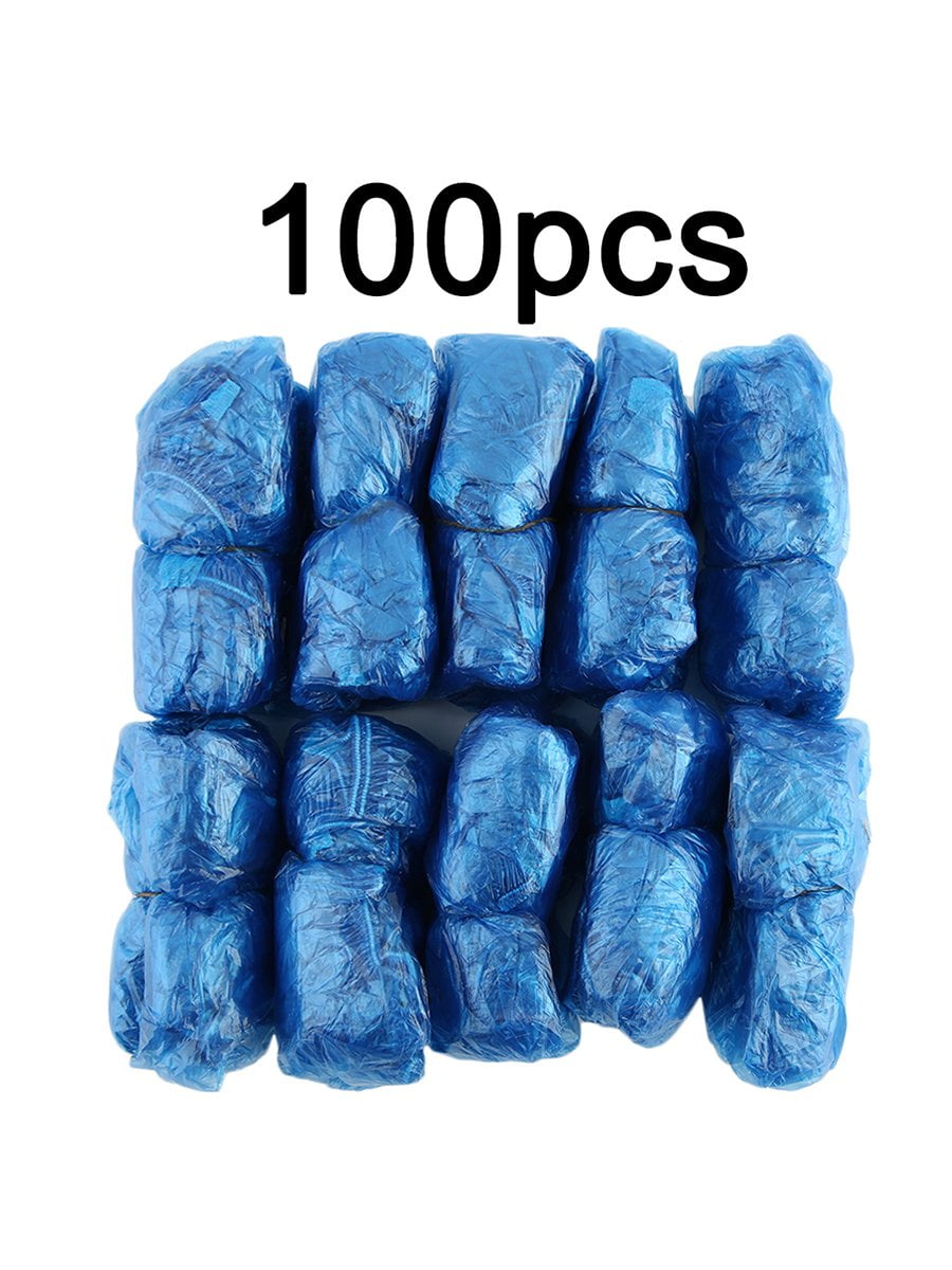 100Pcs Set Disposable Plastic Shoe Covers Rooms Outdoors Waterproof Rain Boot Carpet Clean... by Cozime