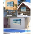 thumbnail image 2 of Outdoor TV Cover 40 to 43 Inch Weatherproof, Blue Coastal Beach Waterproof TV Screen Protector for Outside Decor with Zipper and Pocket 40"L x 25"H , Abstract Watercolor Oceans Waves, 2 of 7