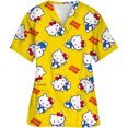 thumbnail image 1 of Uniforme d'Infirmière pour Femmes à Manches Courtes Hello Kitty Uniforme de Travail Blouse à Poche Hauts de Sarrau Uniformes Médicaux d'Infirmière Accessoires, 1 of 6