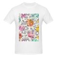 thumbnail image 4 of Bingfone Skull And Flowers Men'S Loose Fit Short-Sleeve Pocket T-Shirt, 4 of 7