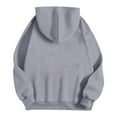 thumbnail image 6 of Wangmeiwg Women's Sweatshirts Women's Casual Hoodie With Bow Print Autumn Winter Pullover Sweatshirt for Comfort and Style Grey XXL, 6 of 7