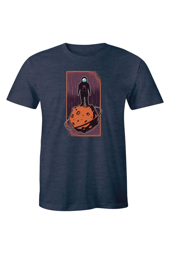 Amazing Astronaut Graphics Space Standing On Moon Men's Gift Space T-Shirt