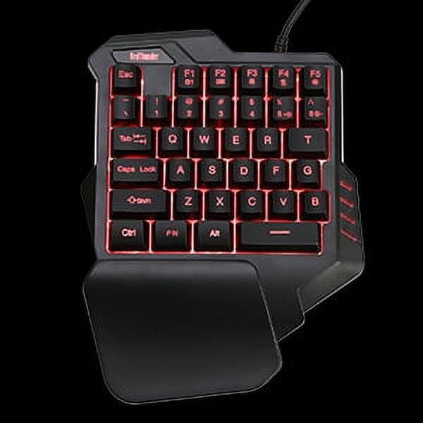 One-hand Gaming Keyboard RGB Backlight 35-key Portable Mini Gaming Keyboard Ergonomic Gaming Controller