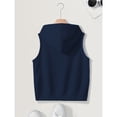 thumbnail image 4 of Duoif Sleeveless Hoodie, Women's Vest Women's Leisure Loose and Versatile Thin Cardigan Zipper Sweatshirt Vest Top for Women Navy L, 4 of 5