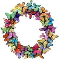 thumbnail image 2 of Artificial Butterfly Wreath for Front Door Spring Summer Wreath Easter Holiday Party Decoration Wall hanging Farmhouse For Indoor Outdoor Simulation Butterfly Photo Prop, 2 of 13