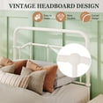 thumbnail image 5 of Amolife Twin Size Bed Frame, Metal Platform Bed with Vintage Headboard&Footboard, No Box Spring Required, Easy Assembly, White, 5 of 7