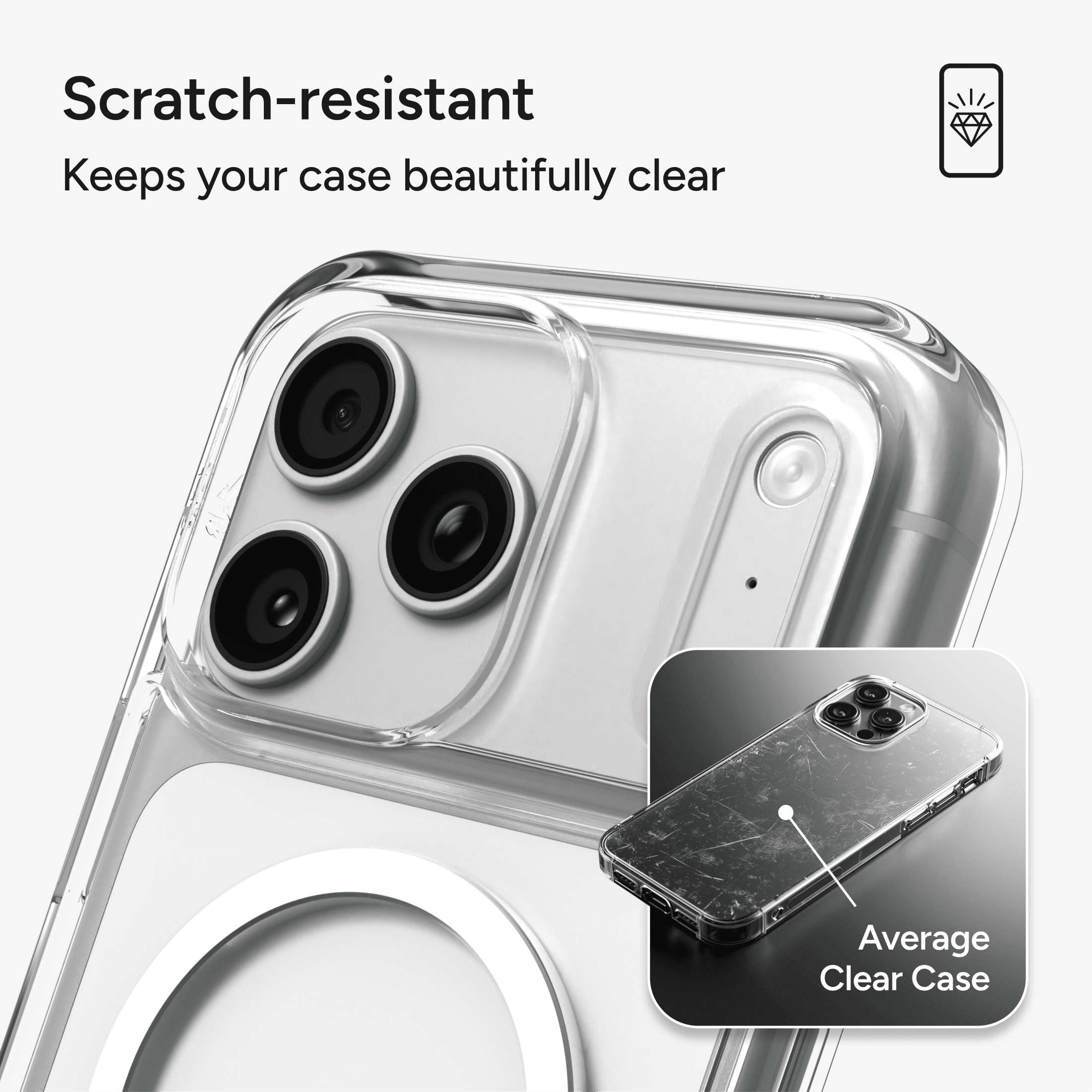 ZAGG Clear Snap with Kickstand - Apple iPhone 18 Pro Max & 17 Pro Max Clear Case with MagSafe and Built-In Kickstand