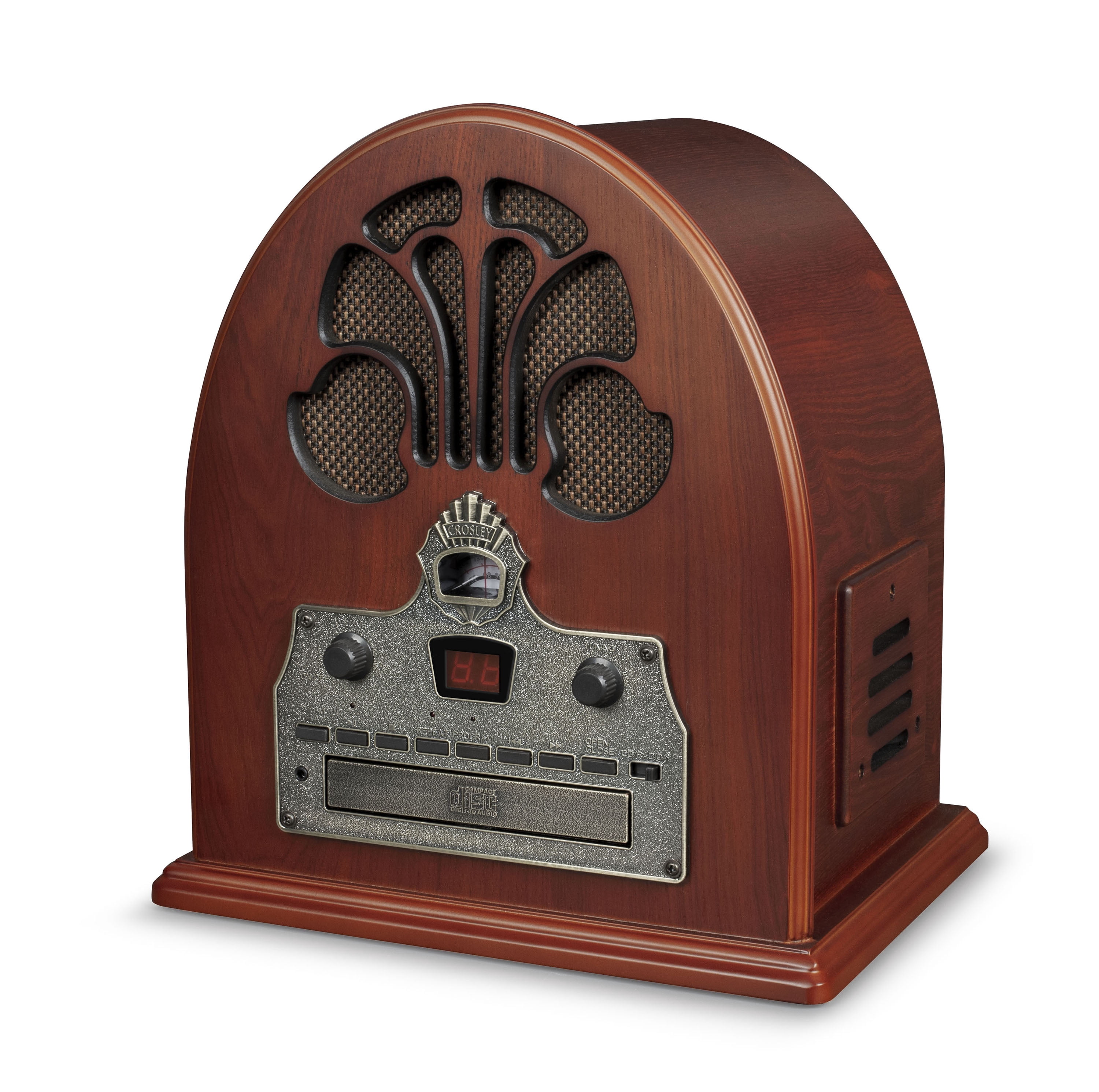 Crosley Cathedral Radio CD Player with Bluetooth & AM/FM, AC-Powered Tabletop Radio CR32D-PA