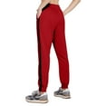 thumbnail image 4 of TrendOFT Womens Tear Away Basketball Pants Casual High Split Snap Button Post Surgery Sweatpants with Pocket Red M, 4 of 5