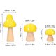 thumbnail image 2 of Manualidades con setas, adornos de madera lindos e innovadores, decorar dormitorio, estudio, oficina, cafetería, 3 piezas/juego (amarillo), 2 of 5
