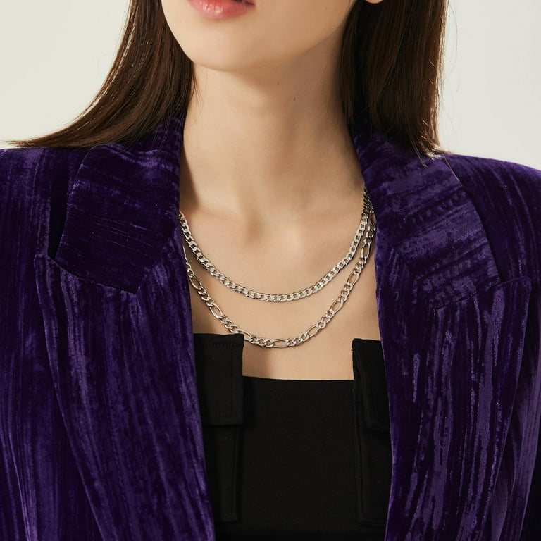 ChicSilver 5MM Italian Figaro Chain, Sterling Silver Necklaces for