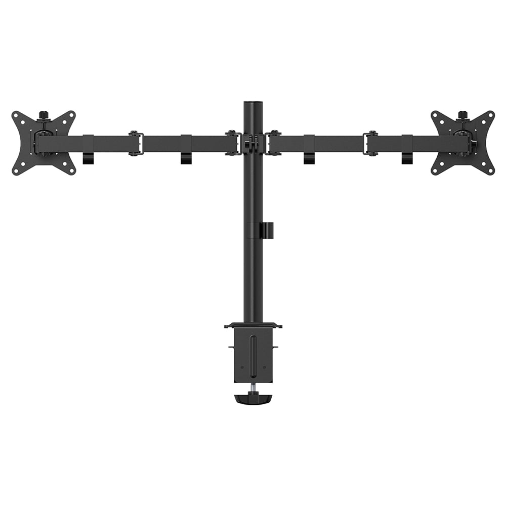 ACGAM Dual-Monitor Desk Mount, Fits 2 Screens Up to 32 inches, Adjustable Monitor Arm for 17”-32” Screen, Monitor Stand with C-Clamp Grommet Base, up to 19.8lbs