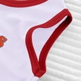 thumbnail image 6 of Toddler One Piece Romper Crew Neck Sleeveless Print Tank Top Jumpsuit Casual Stylish Lightweight Onesies (6-10 Months, White), 6 of 6
