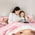 thumbnail image 4 of Erosebridal Kawaii Animal Capybara 7-Piece Bedding Comforter Set,Pink Flowers Cherry Blossom King Bedding Sets For Kids ,Reversible Pink, 4 of 7