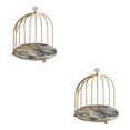 thumbnail image 4 of Yuarrent Iron Bird Cage Cosmetic Organizer Bathroom Holder Rack Dresser Storage Stand 1 capa pintada 2piezas, 4 of 4