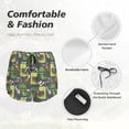 thumbnail image 4 of Pofeuu Cartoon Dinosaurs (2) Print Women's Athletic Shorts Running Workout Shorts Tummy Control Quick Dry Gym Shorts with Pockets Double layer sports shorts-X-Large, 4 of 7