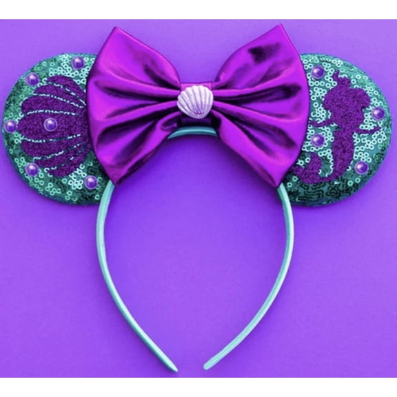 Ariel Inspired Minnie Ears, Ariel Mickey Ears, Ariel Ears, Ariel Ears, Ariel Mickey Ears