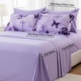 thumbnail image 4 of Bed in a Bag ARTALL, tamaño queen size, diseño de mariposas de cachemir, color morado, 7 unidades, 4 of 8