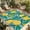 Lemon Yellow Fruit Green Red Orange, variant on Yellow Lemon Outdoor Rug for Patio/Deck/Porch, Non-Slip Large Area Rug 4 x 6 Ft, Minimalist Tropical Retro Green Palm Leaf Indoor Outdoor Rugs Washable Area Rugs, Reversible Camping Rug Carpet Runner
