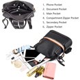 thumbnail image 3 of Women Backpack Purse Leather Shoulder Bag Fashion Satchel Bags Convertible Backpack Zipper Travel Rucksack, 3 of 7