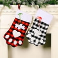thumbnail image 2 of A Cuadros Para Mascotas, Medias Con Garras Para Perros, Bolsa De Regalo De Dulces De Navidad, Decoración De Chimenea Para Fiesta De Navidad, Adornos Para Árboles De Navidad Speravity HA044551-02, 2 of 6