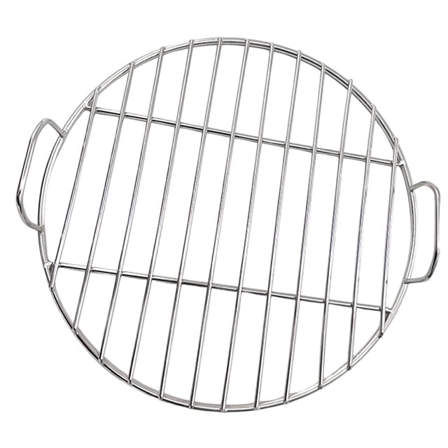 Mosiee Grille Ronde en Acier Inoxydable pour Barbecue avec Poignée