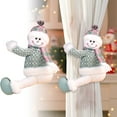 thumbnail image 1 of Christmas Curtain Tie Back Holder Festive Holiday for Window Drapery Home Cartoon Design Fabric Buckle Clasp, 1 of 5