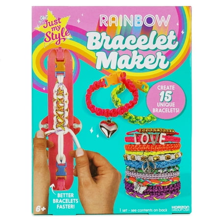 Just My Style D.I.Y. Multicolor Satin Cord Bracelet Maker, Arts & Crafts, 6 