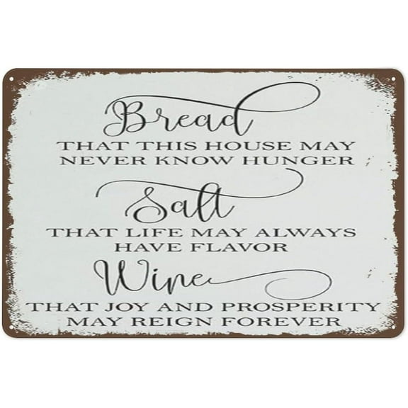 Creative Tin Sign Bread Salt Wine Metal Tin Sign Its A Wonderful Life Wall Hanging Sign Vintage Metal Sign Rustic Farmhouse Signs for Home Bar Coffee Office Garage DéCor Gift 8"x12"