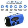 thumbnail image 1 of Mano portátil FM AM WB NOAA Radio Manivela Solar 2000mAh Radio LED Linternas Hugtrwg Nuevos Originales, 1 of 9