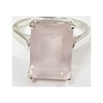 thumbnail image 2 of Natural Rose Quartz Ring in 925 Sterling Silver, Statement Ring, 2 of 6