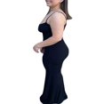 thumbnail image 4 of KEINXS Robe Sans Manches pour Femmes, Couleur Unie, Bretelles Spaghetti, Jupe Longue Moulante, 4 of 6