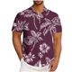 thumbnail image 1 of Blusa y camisa de manga corta con cuello vuelto para hombre, informal, a la moda, con estampado de bolsillo y botones, de poliéster., 1 of 5