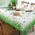 thumbnail image 2 of St. Patricks Day Tablecloth Shamrock Tablecloth 60"x84", Waterproof ST Patrick Day Decorative Vinly Table Cloth Irish Tablecloth for Rectangle Table, 2 of 6