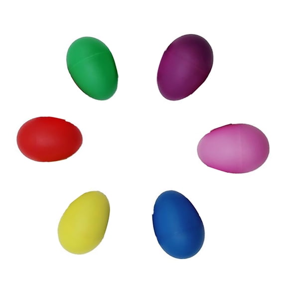 FEAMOS 6Pieces Eggs Musical Instrument Percussions Maracas Eggs Kids Toy Colorful Eggs Shaker for Learning Painting