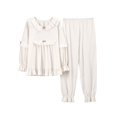 thumbnail image 3 of Conjuntos de pijamas de manga larga para mujer, ropa de dormir de satén para otoño, conjunto de Pijama para niña joven, ropa de casa para mujer, 3 of 4