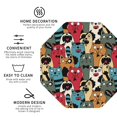 thumbnail image 4 of Pofeuu Different Cats 1 Print Leather Coasters Set of 6, Round Cups Mugs Mat Pad for Home Kitchen Heat Resistant Drink Coasters,Octagon, 4 of 7
