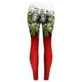 thumbnail image 3 of Gibobby Pantimedias Termicas Mujer Invierno Leggings con estampado navideño para mujer Pantalones de bota casuales ajustados sexy (Verde, S), 3 of 5